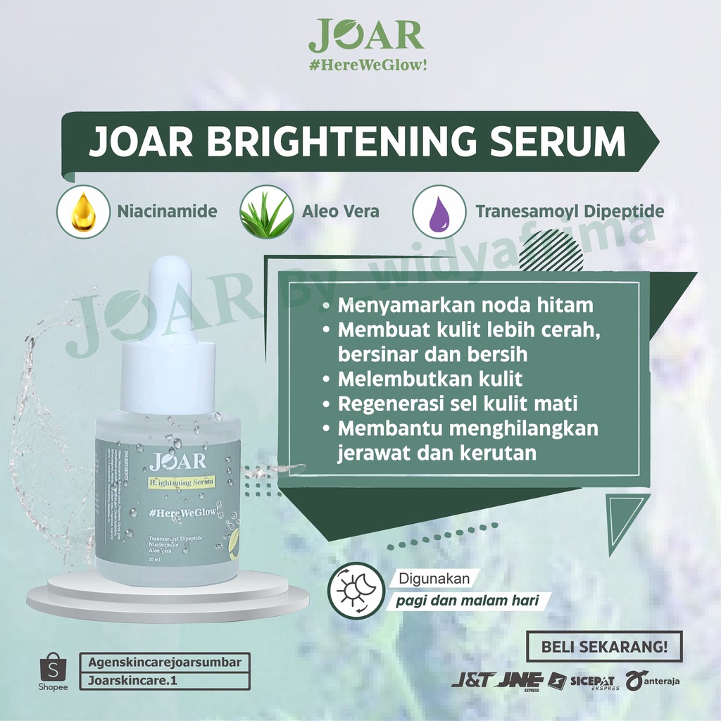JOAR SKINCARE Paket Brightening Serum / Paket Pencerah Wajah/ BPOM HALAL MUI (COD)