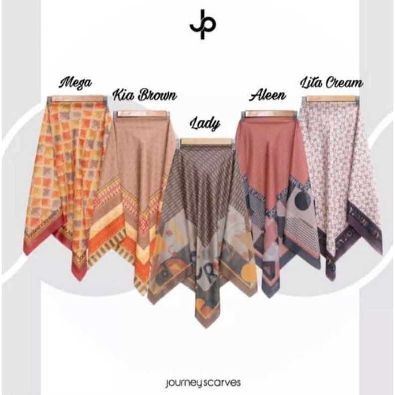 ❤JILBAB/HIJAB SEGIEMPAT REGULER MOTIF ORI JOURNEY SCARVES