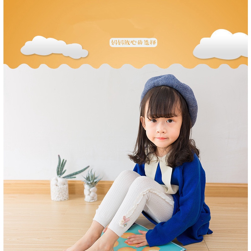 PUNCAK 6.6 BOBOHO - 0-3 TAHUN LEGGING ANAK BAYI PEREMPUAN TEBAL  RUFFLE BUNGA BINTANG KELINCI