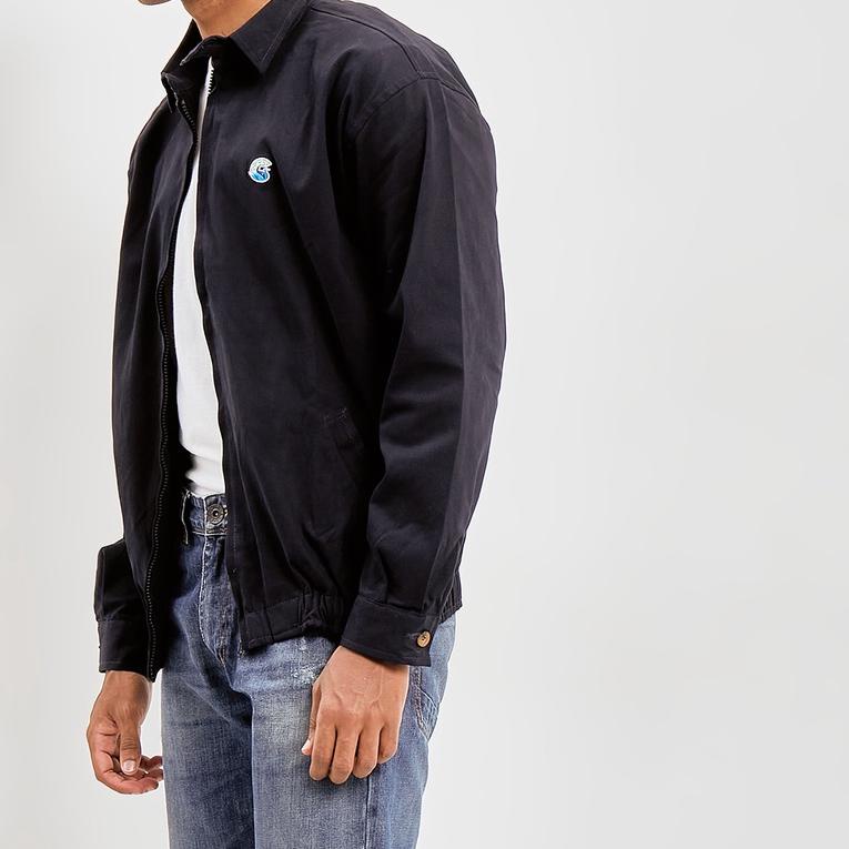 Fraser Blue Black Harrington Jacket - GutenInc / Jaket Trucker Pria