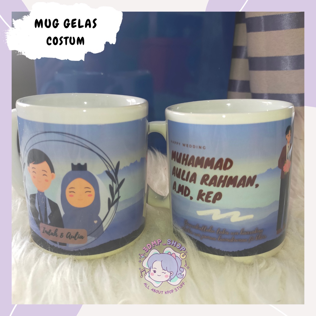 [MOHON TAMBAH BUBLE WRAP] MUG GELAS CANGKIR CUSTOM REQUEST GAMBAR