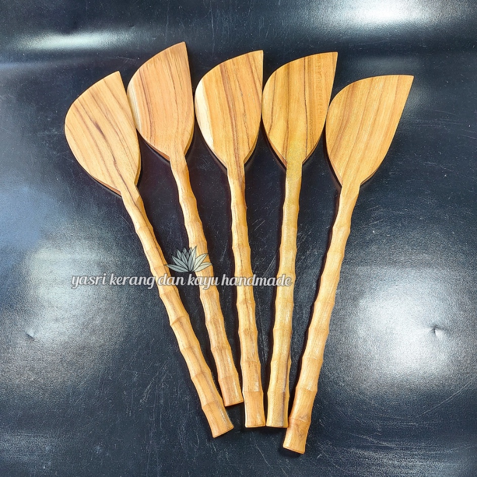 Jual Spatula kayu jati panjang 35 cm Sutil kayu miring Shopee Indonesia