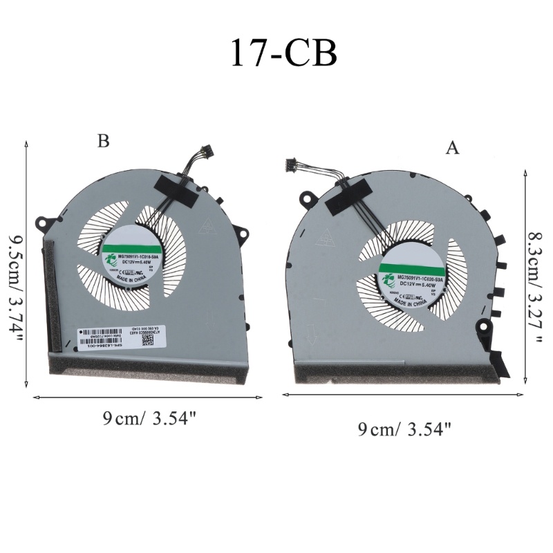 Btsg Untuk OMEN 17-CB 17-CB0030NR Laptop Cooling Fan Graphics Card Cooling Fan Radiator