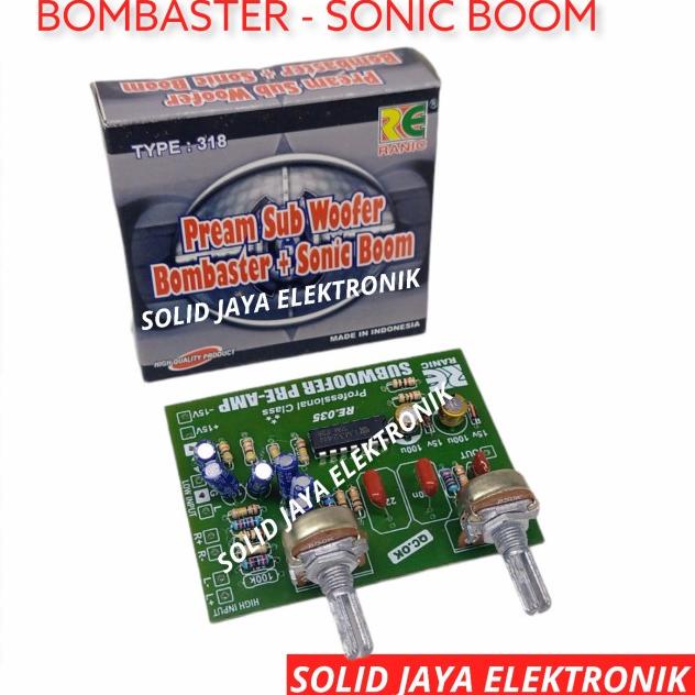 KIT PREAMP FILTER SUBWOOFER BOMBARSTER SONIC BOOM CROSSOVER RANIC 318