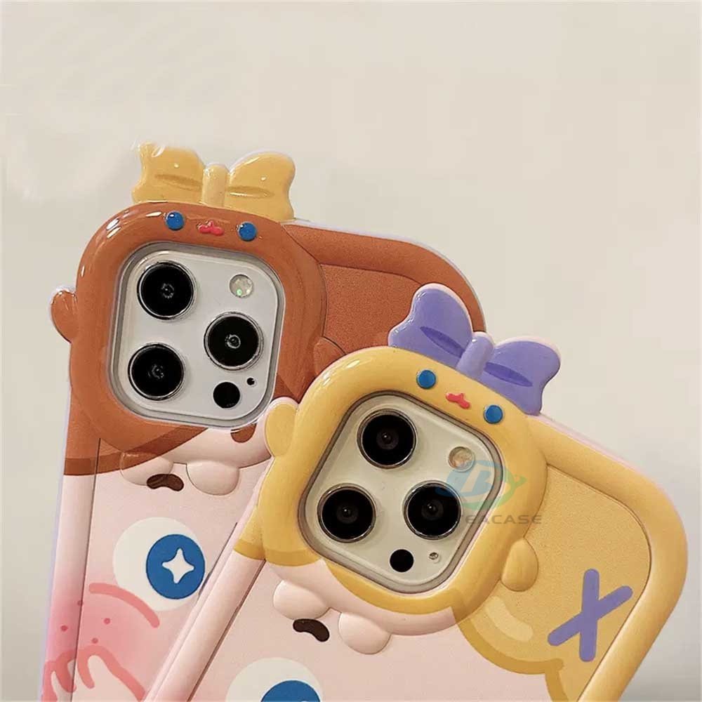 Case Motif Gadis Kecil Monster Untuk IPhone 14 Pro Max 13 Pro Max 11 12 Xr XS 6 6S 7 8 Plus