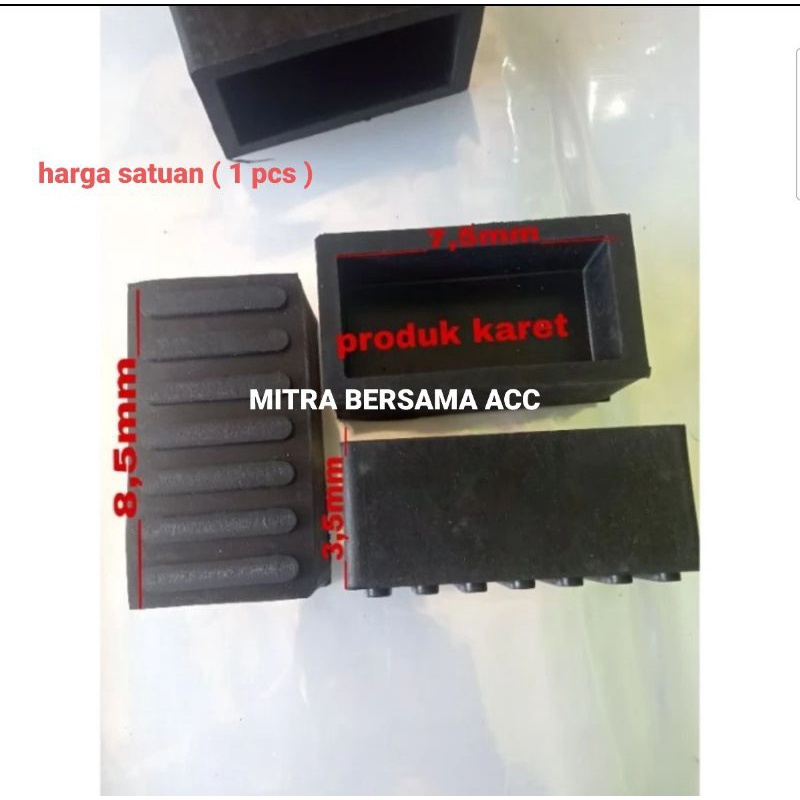 Karet Kaki Baja Ringan Canal C ukuran 35mm × 75mm Harga satuan ( 1pcs )