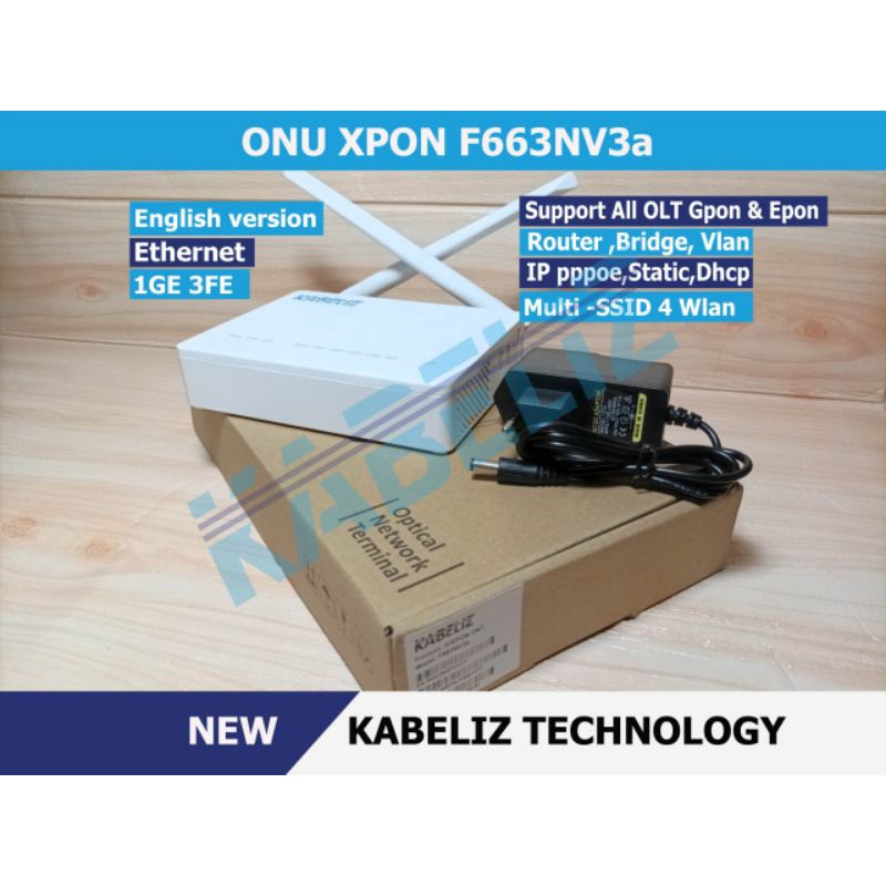 ONU XPON F663NV3A NEW ONT GPON ONU EPON SUPPORT ALL OLT GPON DAN OLT EPON WIFI MODEM ROUTER ZTE