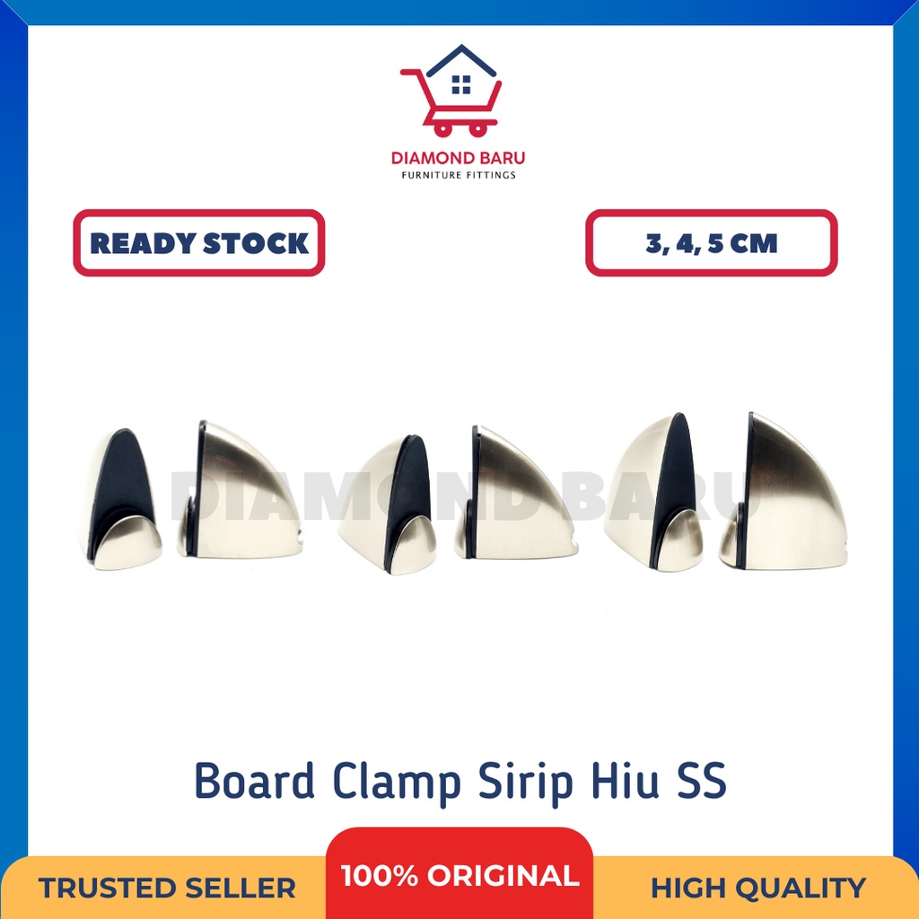 Ambalan Kaca / Board Clamp / Jepit Kaca Sirip Hiu