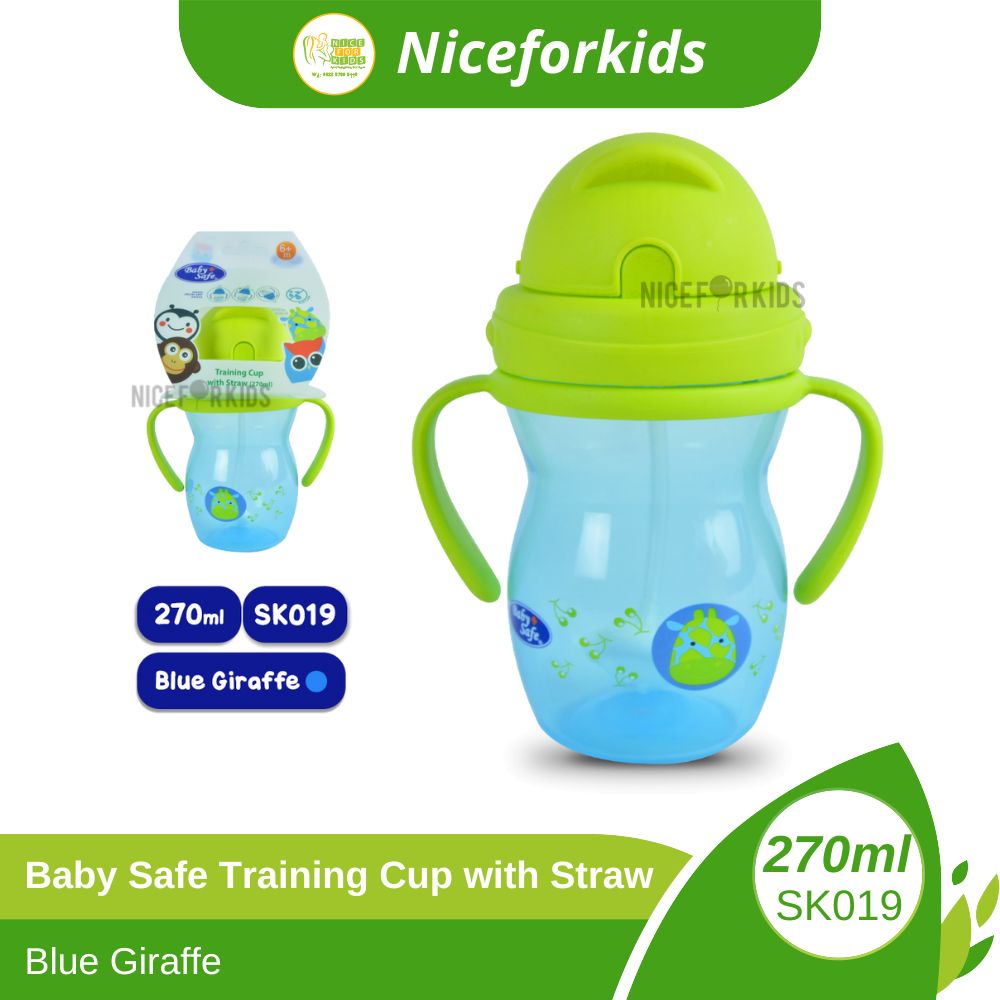 Baby Safe Training Cup w/ Straw (SK019) / Cup MInum Anak / Tempat Minum Anak