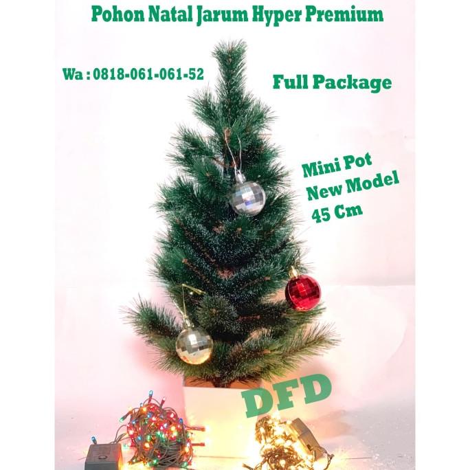 Jual Pohon Natal Mini Pot Cm Full Package Hyper Snow Premium Fir