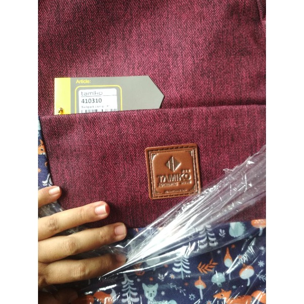 tas ransel wanita tamiko merah marun original berkualitas
