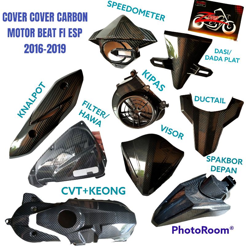 COVER COVER BODY 1 SET MOTOR BEAT FI ESP NEW 2016 - 2018 CARBON ZORO