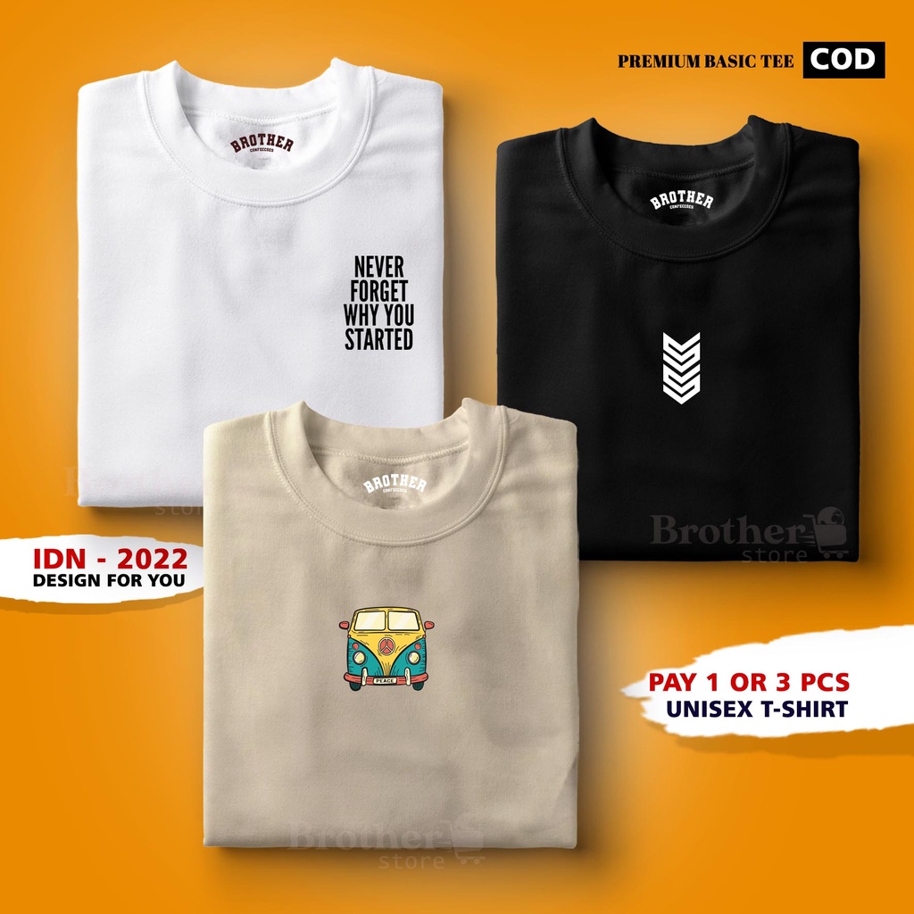 BUY 1 OR 3 PCS ( PROMO COD ) BROTHER STORE / Kaos Distro100% Catoon Combed 24s / Articel WHY YOU