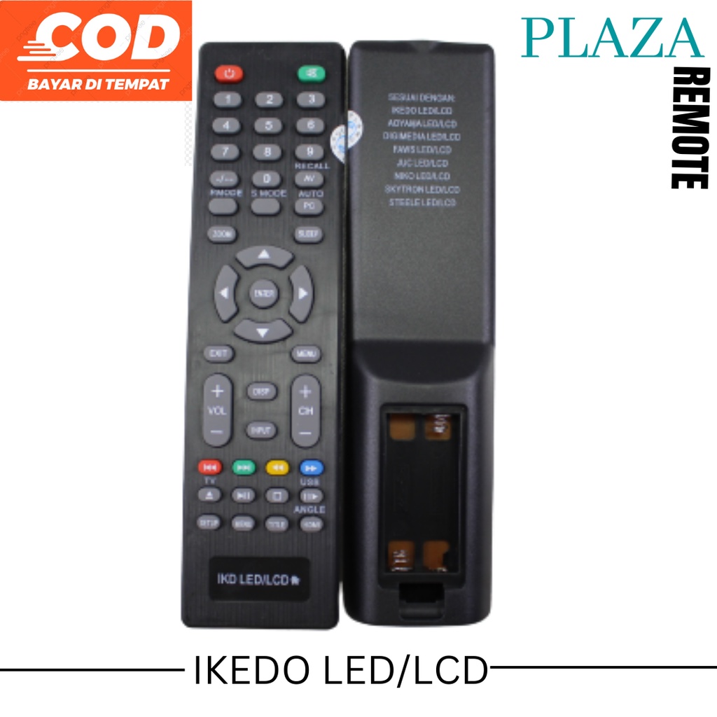 Remot / Remote IKEDO / AOYAMA / DIGIMEDIA / JUC / SKYTRON STEELE TIPE LCD/LED TANPA SETTING LANGSUNG PAKAI TERBARU