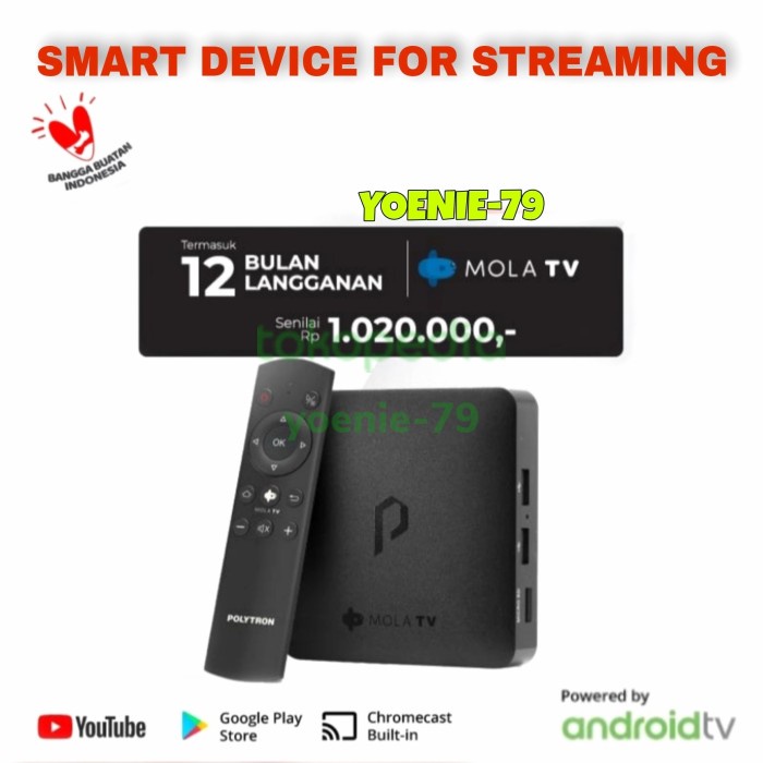 Produk Terbaru Mola Streaming Device / Box, Android Tv Box, Mola Tv Pdb M11