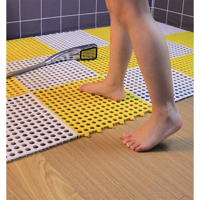 KARPET KAMAR MANDI ANTI SLIP INTERLOCK - ALAS KAMAR MANDI POLKADOT