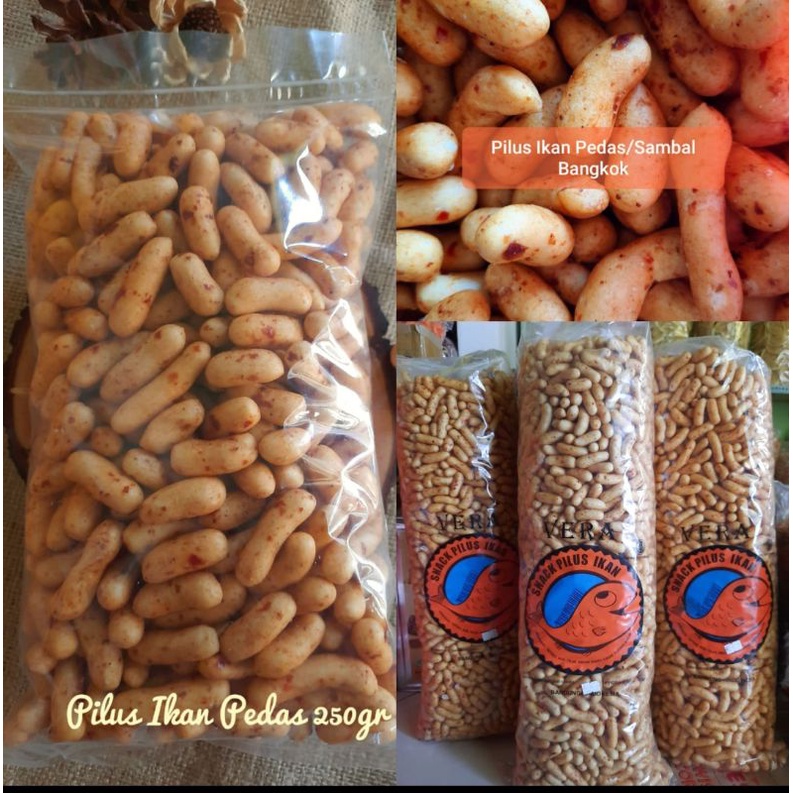 

Pilus Ikan Pedas 250gram / Snack kiloan/ jajanan ringan makanan ringan pedas