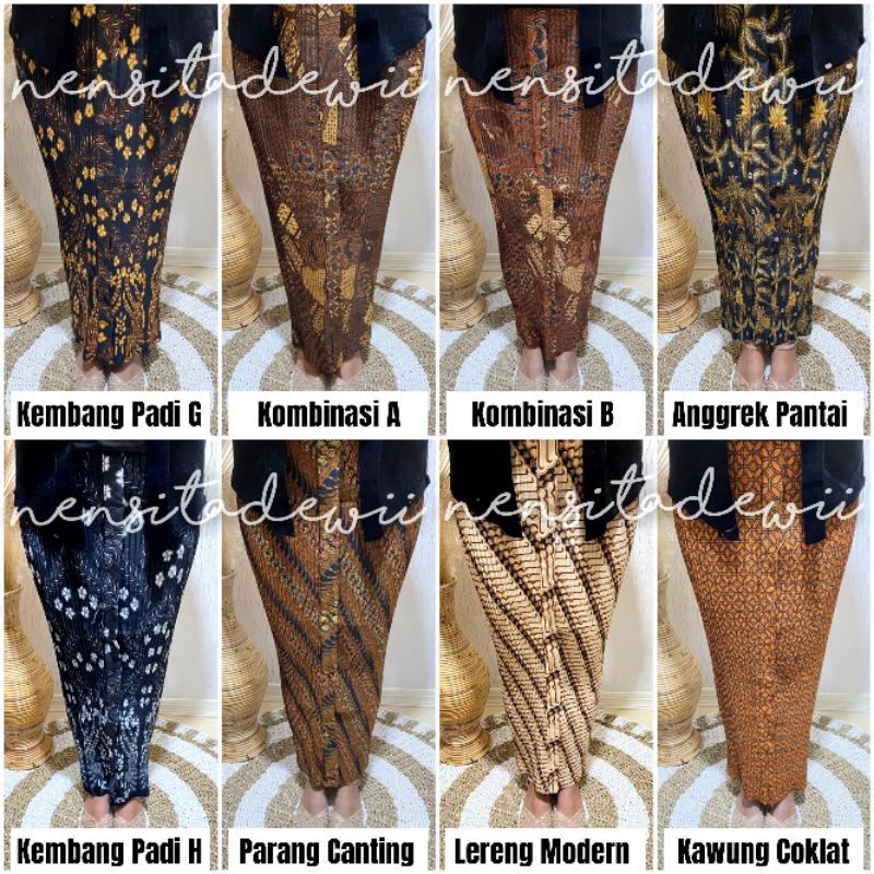 [Part 1] Rok Plisket Wiru / Motif Lengkap - Warna &amp; Motif Cantik