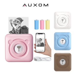 AUXOM A6 Mini Thermal Printer Pocket Wireless Wifi BT Picture Photo Label Memo Receipt Paper with USB for Phone PC