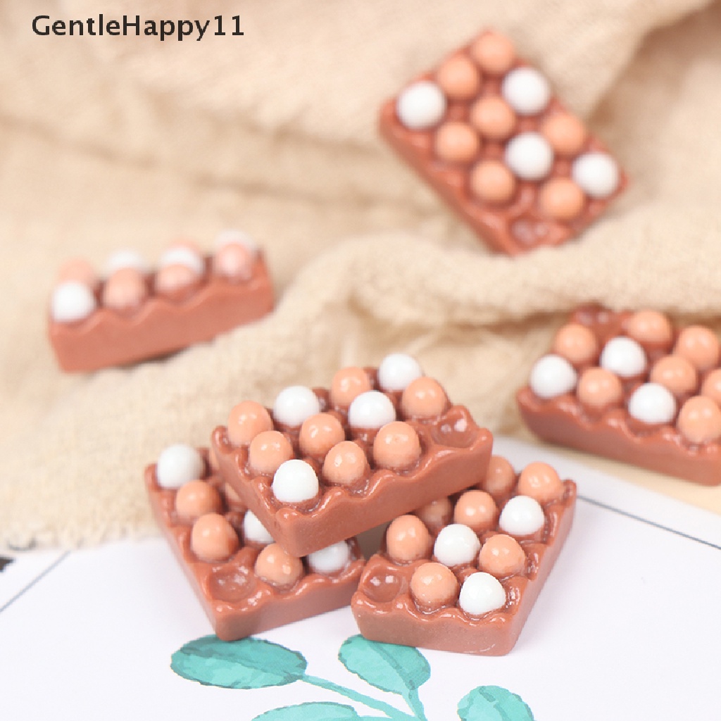 Gentlehappy 6pcs 1: 12rumah Boneka Miniatur Telur Dapur Model Makanan Kitchen Decor id