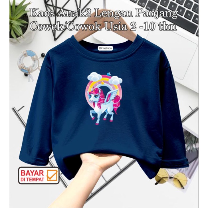 ((IB))KAOS ANAK PEREMPUAN PANJANG/PONY DIGITAL SABLON