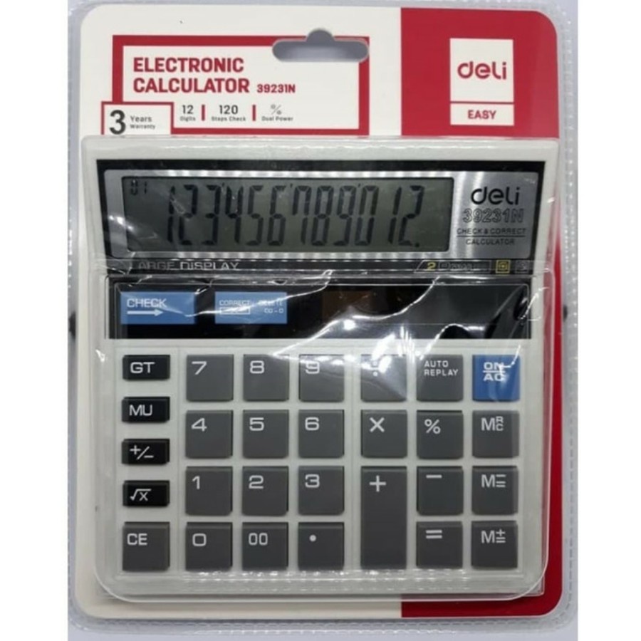 kalkulator check &amp; correct desktop kalkulator meja kantor deli 39231