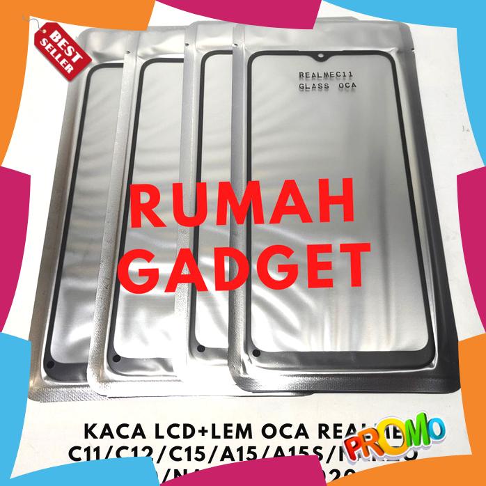 Acc Hp Kaca Depan Lcd+Lem Oca Realme C11 C12 C15 Narzo 20 Narzo 30 Oppo A15