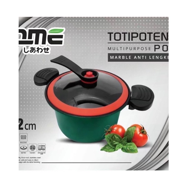 Panci presto QME tutup kaca 22cm ( 3,5ltr )