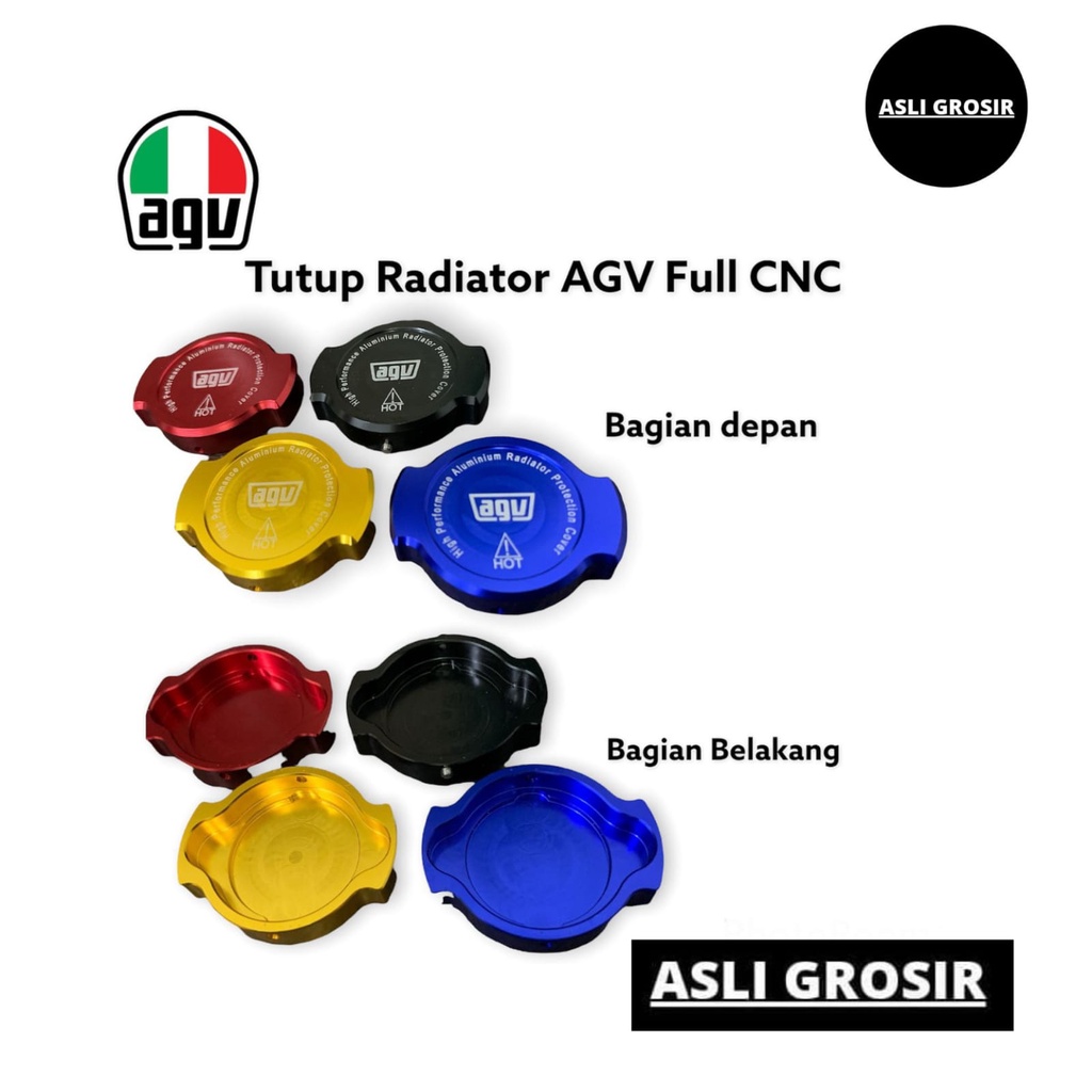 TUTUP RADIATOR CAP AGV FULL CNC NMAX AEROX PCX VARIO CBR