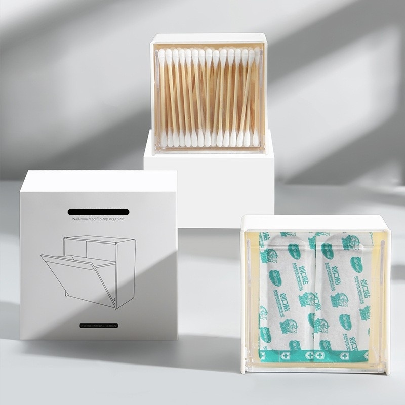 Tempat Alat Tulis Anti Air Benda Kecil Penyimpanan Aksesoris Tipe Flap Garis Data Kotak Headset Perhiasan Hairclip Wadah Penyimpanan Dinding Kosmetik Organizer Case