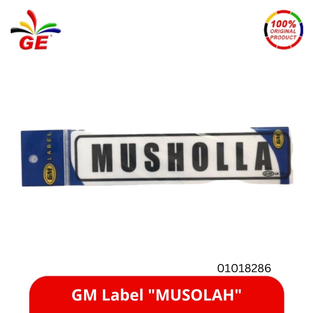 

GE - GM Label "MUSHOLLA" 01018286