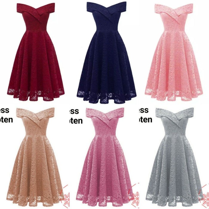 DRESS BRUKAT SABRINA TEN SIZE M - XL PARTY DRESS NATAL TERLARIS NV17