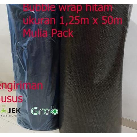 

BUBBLE WRAP HITAM UKURAN 1,25M X 50M 1 ROLL MULIA PACK