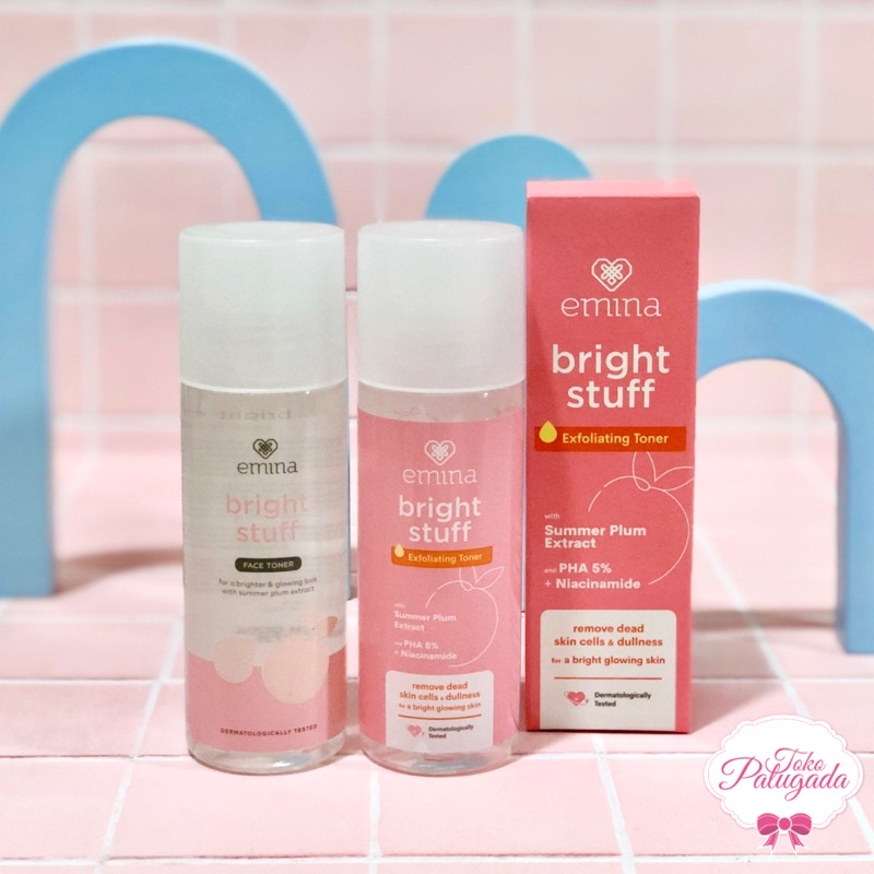 [BISA COD] Emina Bright Stuff Face Toner 100ml - Emina Bright Stuff Exfoliating Toner