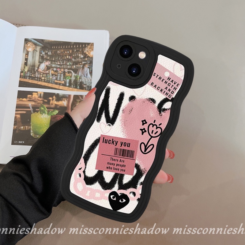 Redmi 9 10 A1 A1+ 9T 9A 10C 10A 9C NFC 11T Trendy Brand Comme des Garcons Case Redmi Note 11 Pro+ 10 Pro Max Plus 9 8 10s 11s Cute Graffiti Love Heart Flower Soft Wave Frame Cover