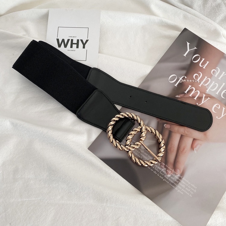 BGS-199 Belt Wanita Lebar Karet Elastis Ikat Pinggang Wanita Ikat Pinggang Belt Wanita Sabuk Gesper Fashion Casual Dewasa Obi Karet Mewah Kekinian Jumbo Import Tali Panjang Women Ramping Korean Fashion Style 2022 Kekinian