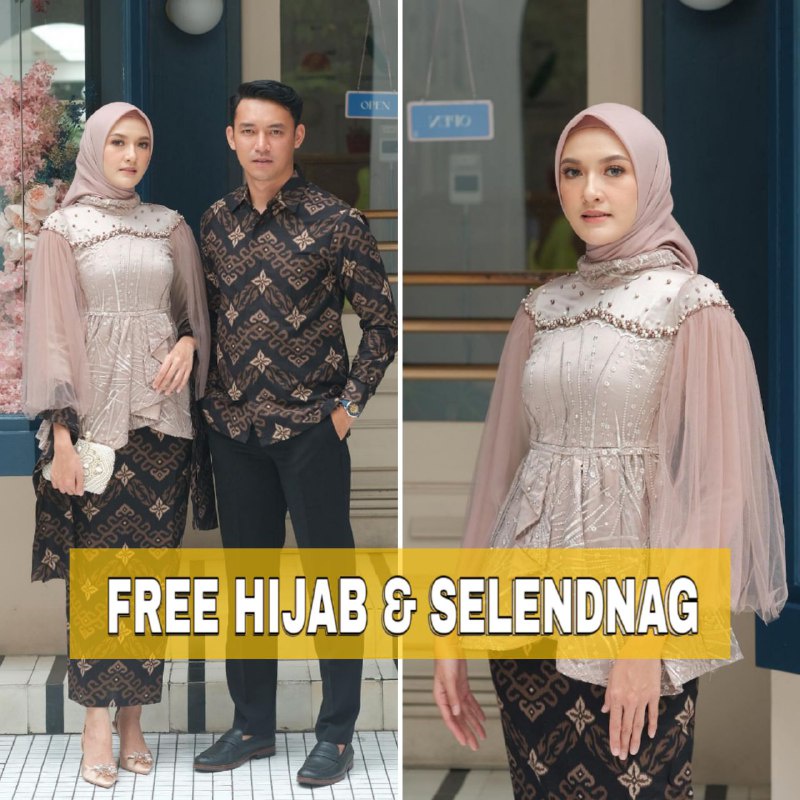 Kebaya Vanilla Free Hijab Kebaya Batik Couple Modern Kebaya Couple Lamaran