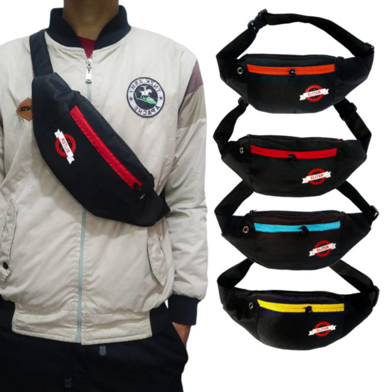 CHUNJI !! TAS WAISTBAG SLING BAG PRIA TAS SELEMPANG 2021