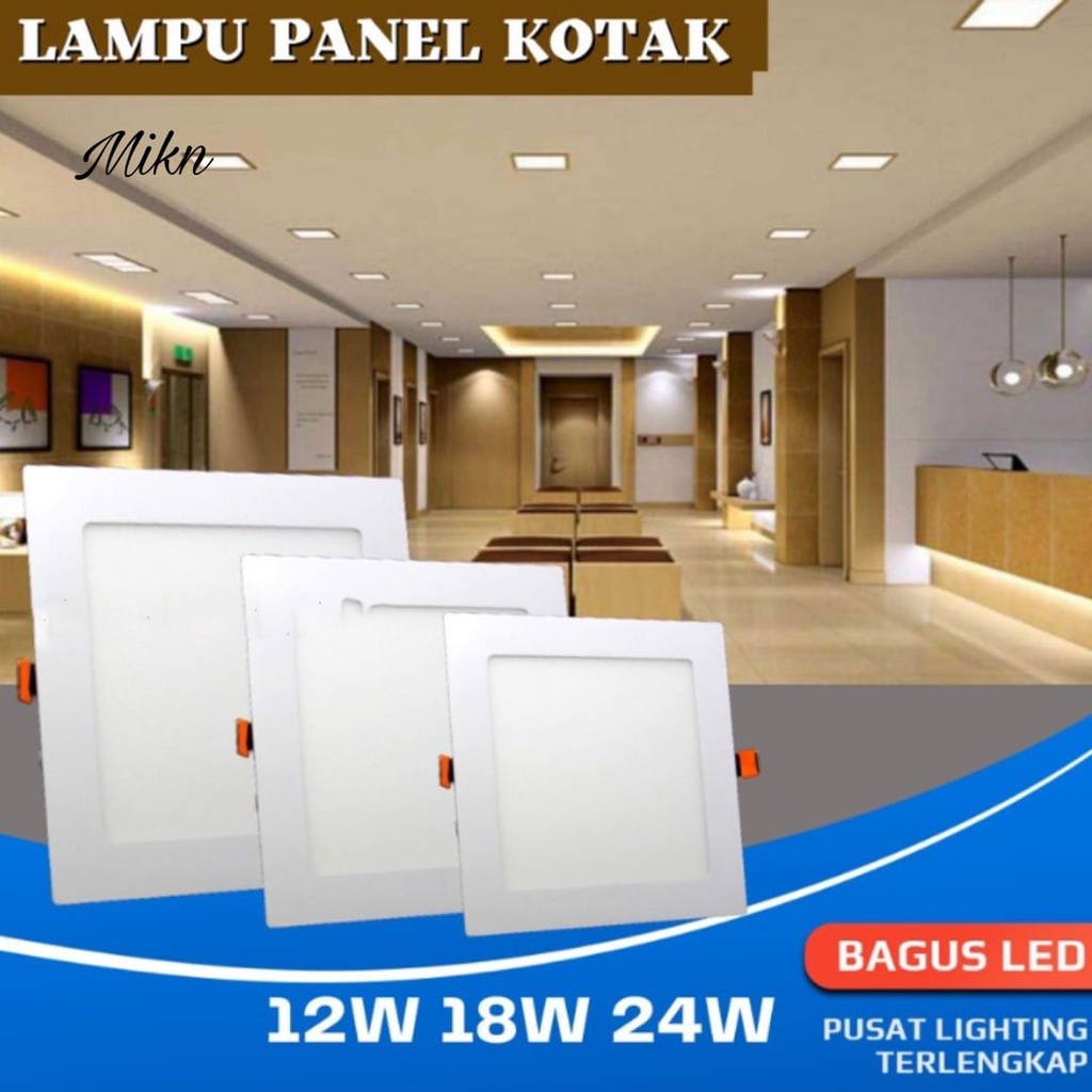 LAMPU LED PANEL LIGHT DOWNLIGHT PUTIH INBOW KOTAK 6W/12W/18W PUTIH MIK