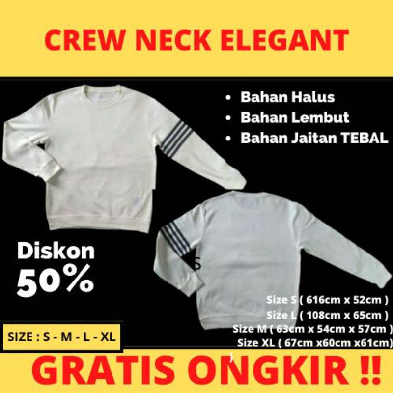 CN COWOK KEREN , CN COWOK KEREN DISTRO , CN PRIA , CREW NECK PUTIH , CREWNECK DISTRO PUTIH , SWEATER