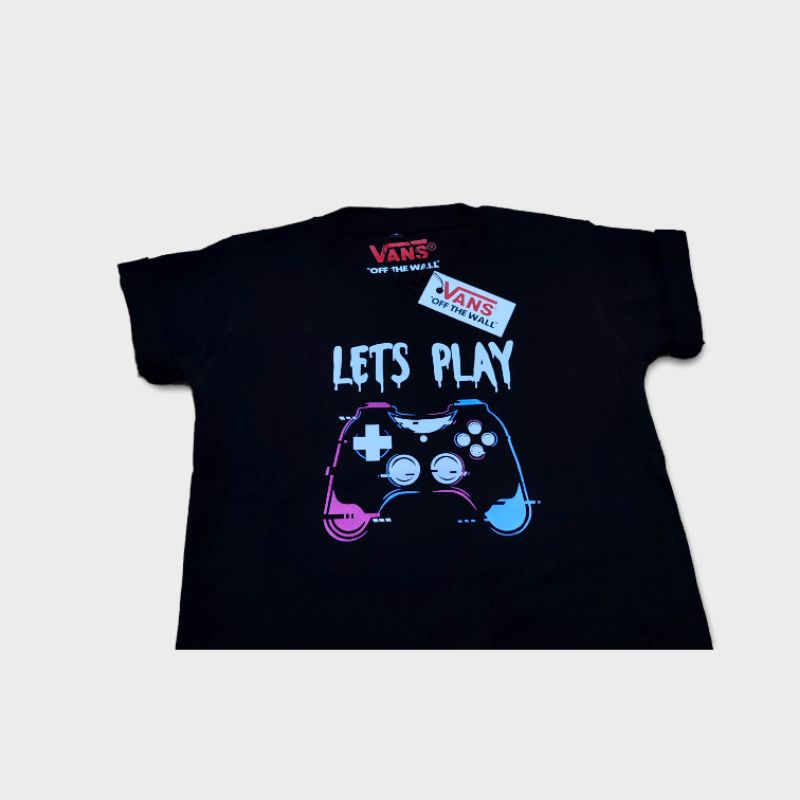 baju anak kaos anak anak baju anak vans lets play katun combed 24s super soft handfield .