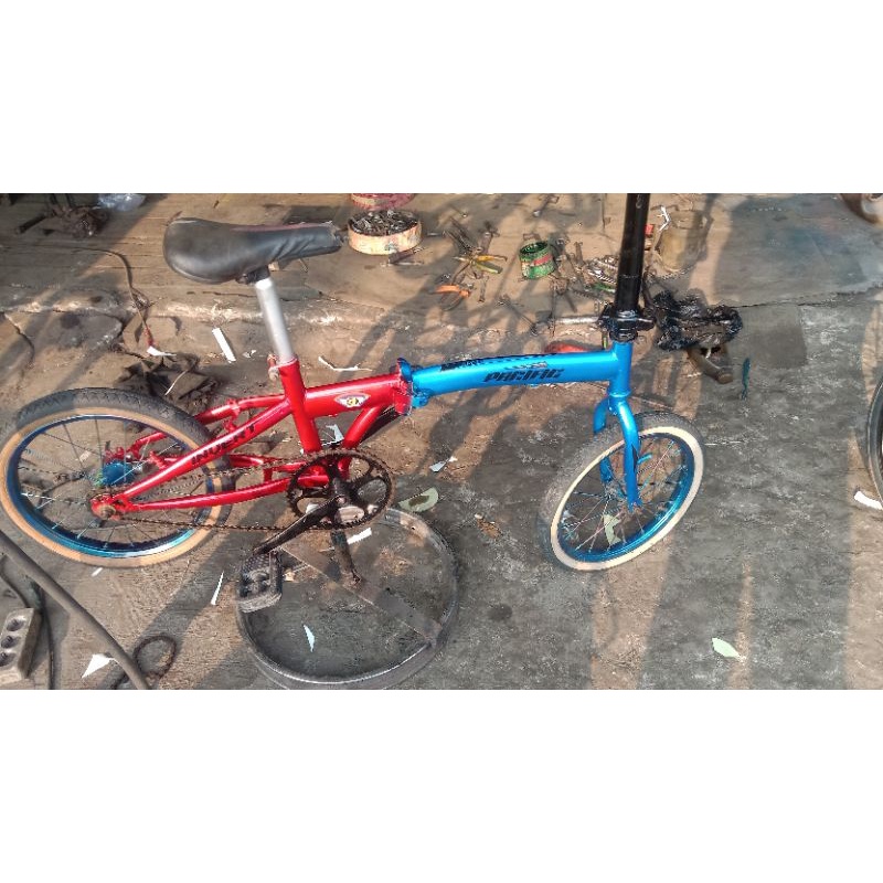 sepeda lipat uk 16 no operan gigi