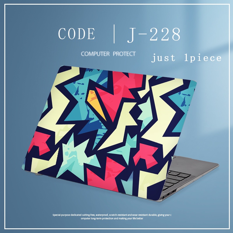 1pc Universal Bebas Potong (CODLaptop Decals Colorful Marbel Granit Tekstur Laptop Decor Sticker Skin Full Cover Sticker