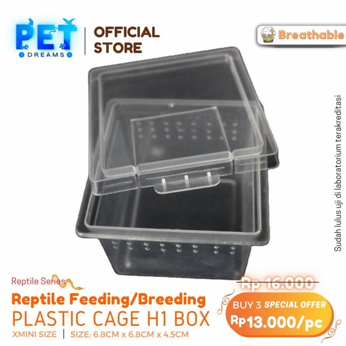 PROMO KANDANG REPTIL MINI FEEDING TARANTULA ENCLOSURE NOMOY BOX - H1