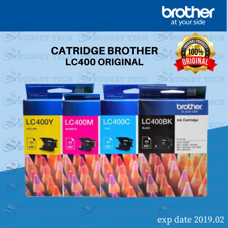 Catridge Tinta Brother LC400 b c m y Benefit Ink LC 400 -Baru Original