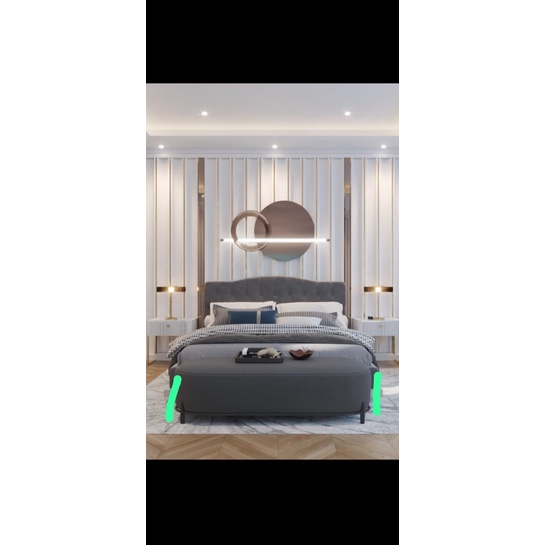 BENCH STOOL METAL BEDROOM SET