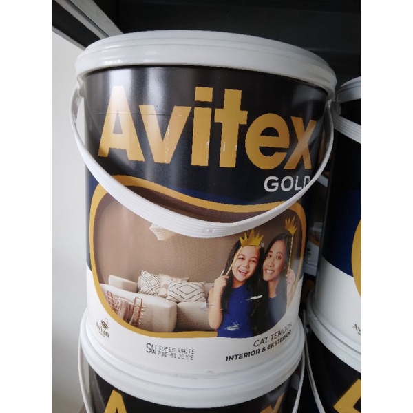 Jual Cat Tembok Interior Dan Exterior Avitex Gold 5kg Sw Super White Shopee Indonesia 8612