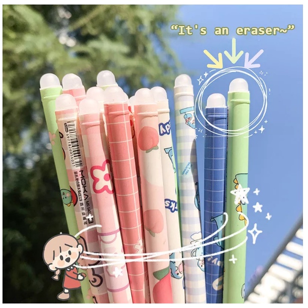 Pulpen Pena Bisa Di Hapus Karakter Animal Lucu / Erasable Pen Gel Alat Tulis Sekolah Ajaib