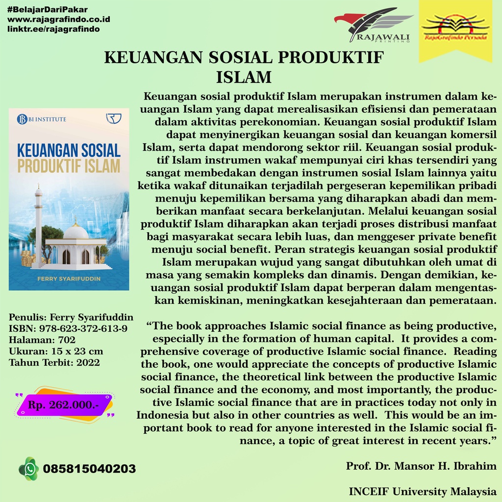 

KEUANGAN SOSIAL PRODUKTIF ISLAM