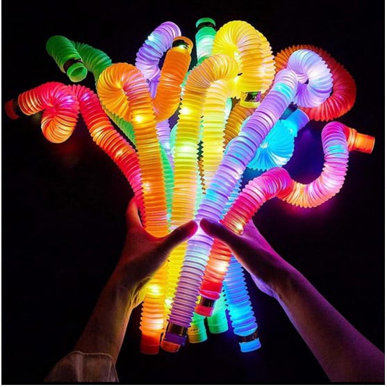 Mainan Selang Pipa Stick Mainan Light Up Tubes Pop Pipes Led / Mainan Anak - Pop Tubes Light Up Edition Glow Pipa Nyala Anak Premium Import / Pop Pipes Mainan Viral CEV Light Up Pop Tubes Pop Pipes Mainan Lampu Stick Pipa Selang